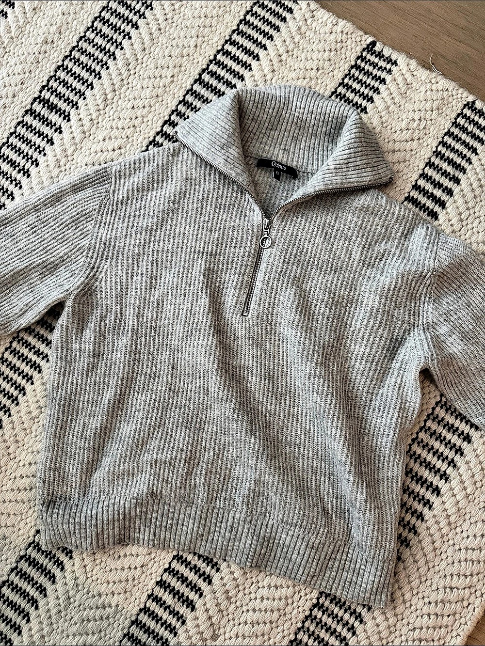Quince Baby Alpaca Wool Quarter Zip Sweater